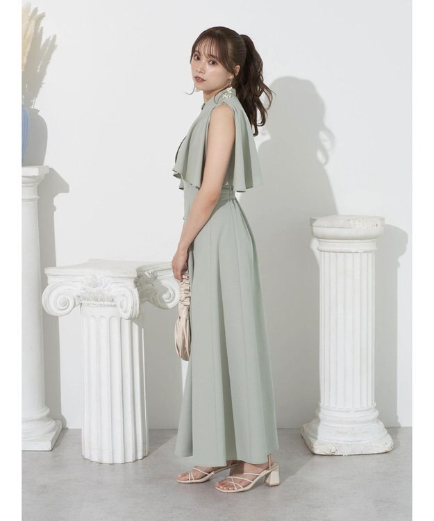 earth music&ecology ＳＥＴ２点ケープ＋キャミワンピース Black