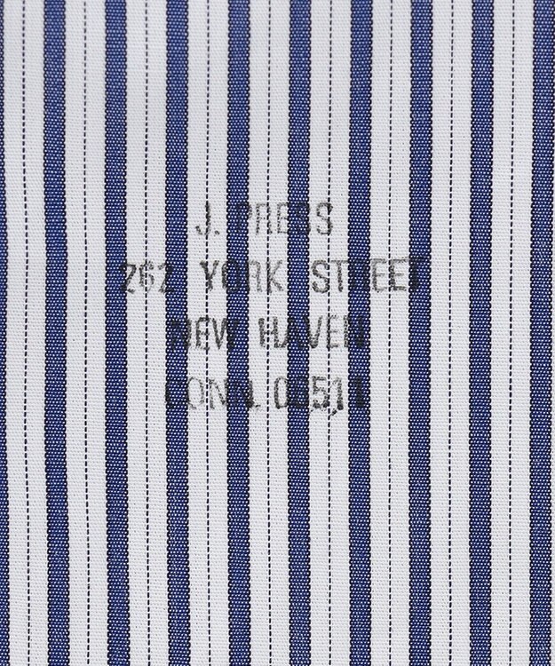 J.PRESS MEN ポプリンマルチストライプ バンドカラーシャツ ネイビー系1