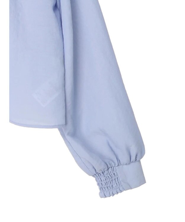 earth music&ecology ラッフルショートブラウス Sax