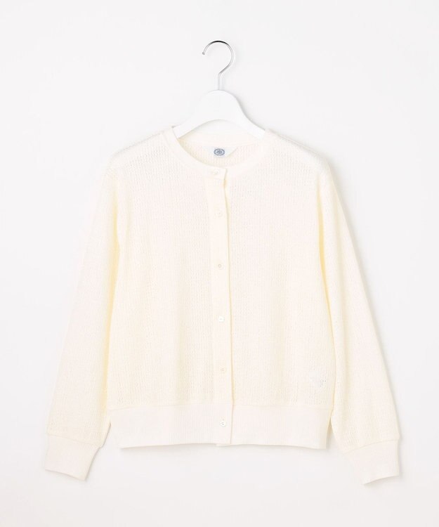 J.PRESS LADIES 【冷房対策に】レーシー カーディガン オフ系