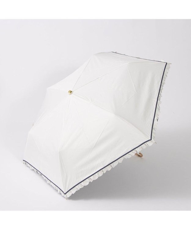 UNBILLION カシュネ cachenez / 【晴雨兼用】【日傘】 【UV カット率99.999.9％以上】PUヒートカットフリルミニ折りたたみ傘 ホワイト