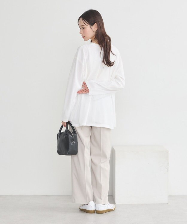 earth music&ecology ラインストーンチュールドッキングプルオーバー Ivory