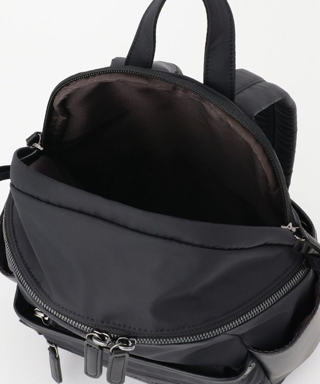 Y'SACCS 【ナイロンタフタ×リサイクルレザー】デイリーミニリュック ブラック