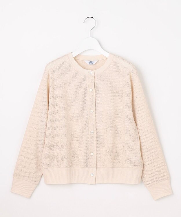 J.PRESS LADIES 【冷房対策に】レーシー カーディガン グレージュ系