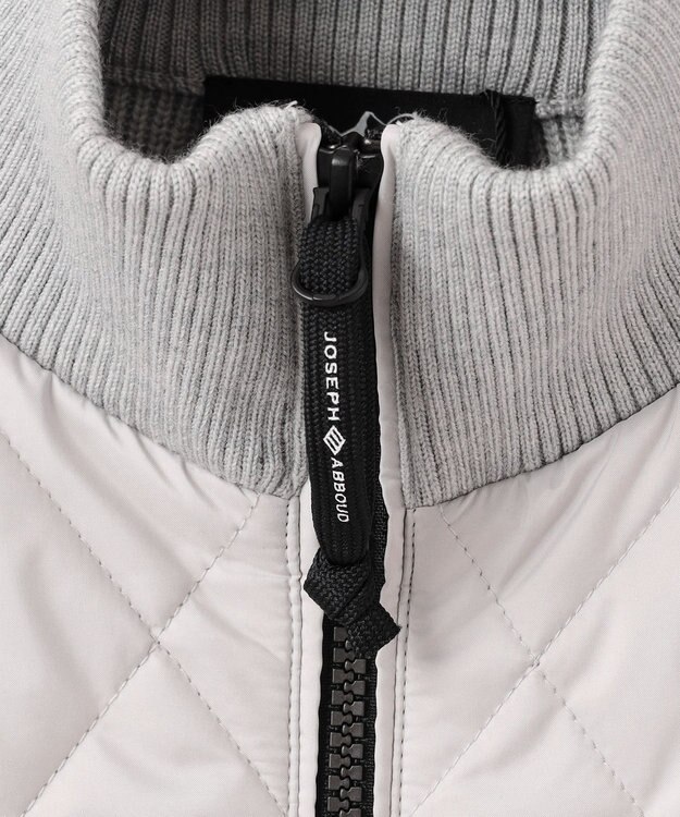 JOSEPH ABBOUD MOUNTAIN 【軽量/防風性】中綿キルトコンビ ニット ライトグレー系