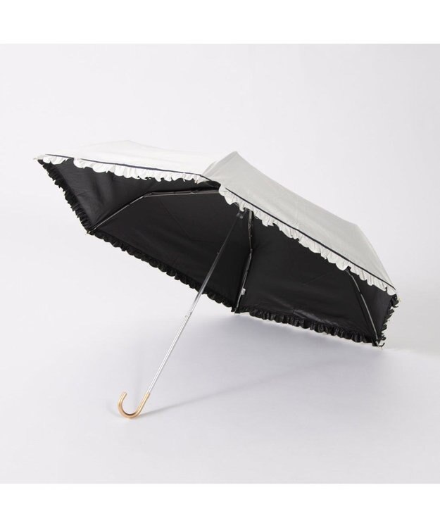 UNBILLION カシュネ cachenez / 【晴雨兼用】【日傘】 【UV カット率99.999.9％以上】PUヒートカットフリルミニ折りたたみ傘 ホワイト