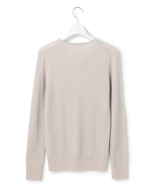 23区 【洗える】ウーステッドウール Vネック ニット ライトベージュ系