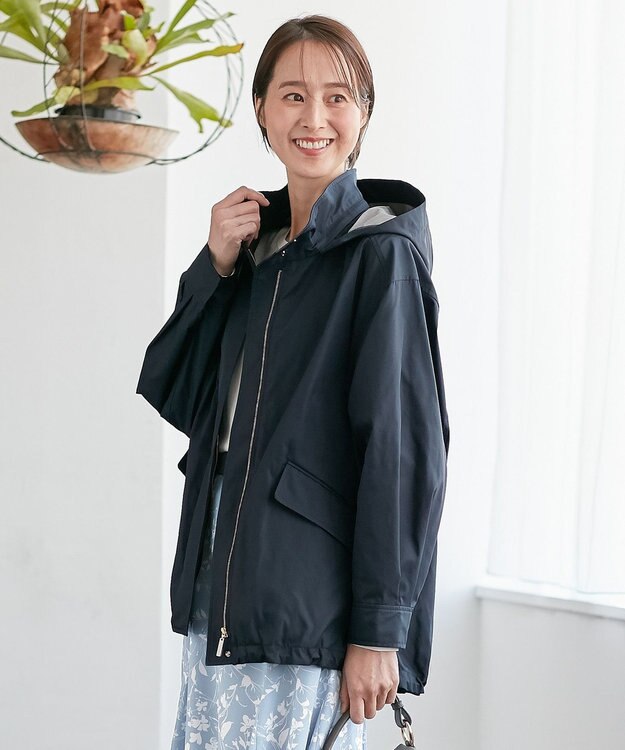 自由区 【XSサイズ～/2WAY/撥水加工】リバーメモリー マウンテンパーカー ネイビー系