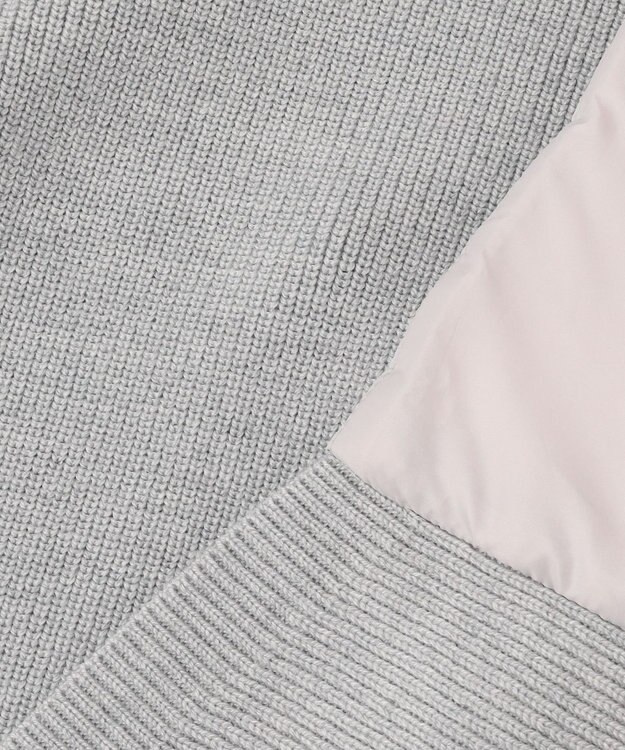 JOSEPH ABBOUD MOUNTAIN 【軽量/防風性】中綿キルトコンビ ニット ライトグレー系