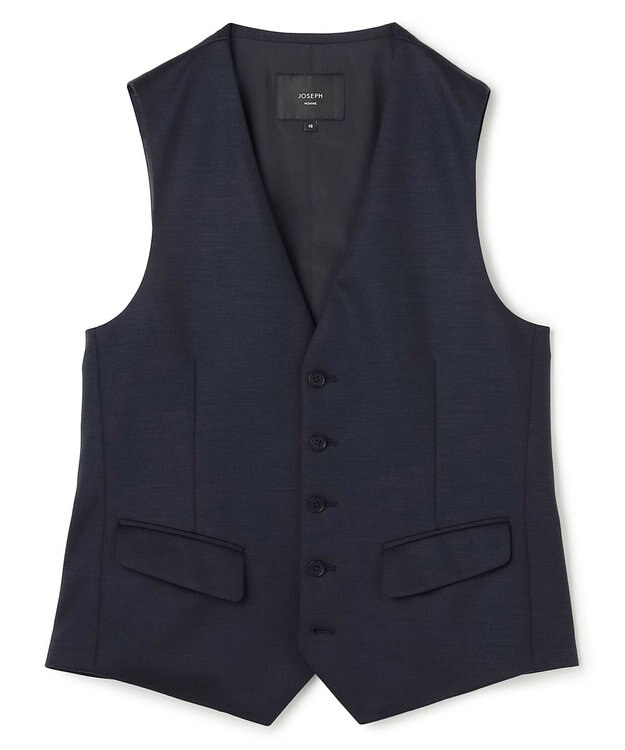 JOSEPH HOMME スプリングウールジャージー   ジレ ネイビー系