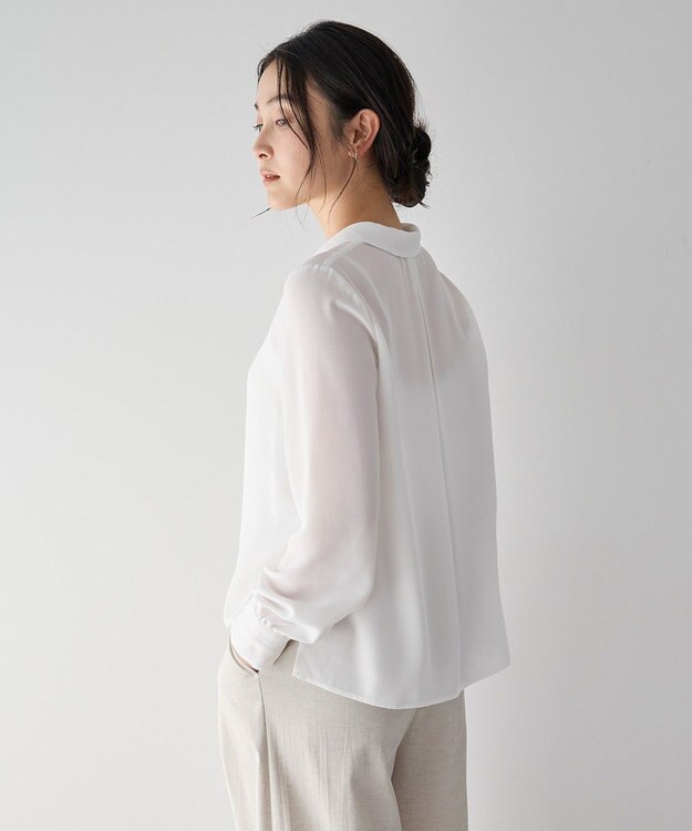YECCA VECCA スカーフ付きブラウス Off White