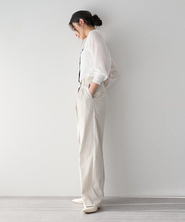 YECCA VECCA スカーフ付きブラウス Off White
