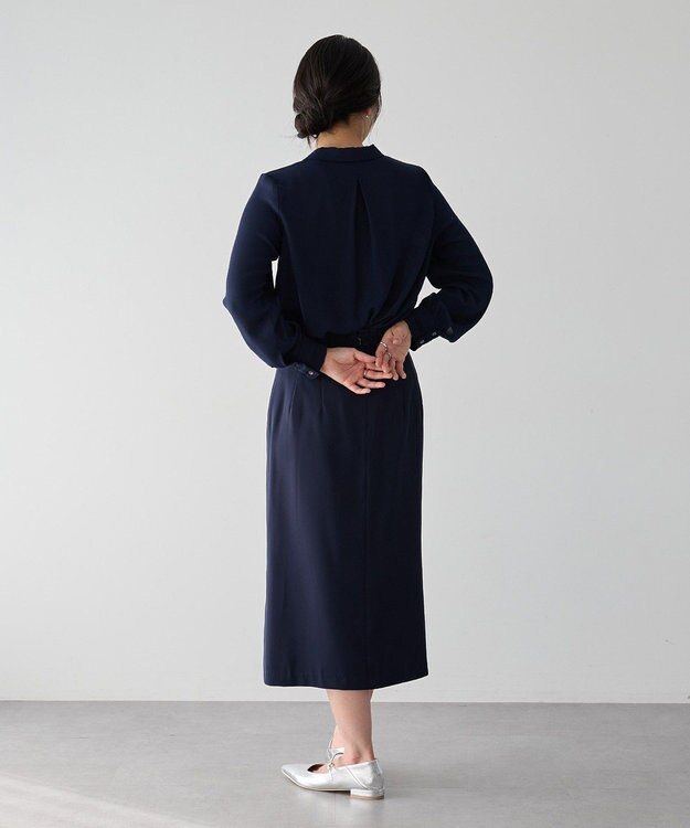 YECCA VECCA スカーフ付きブラウス Navy