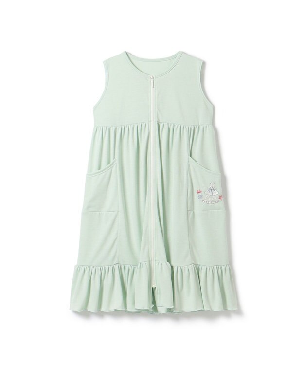 Chacott ジップアップワンピース アクアグリーン