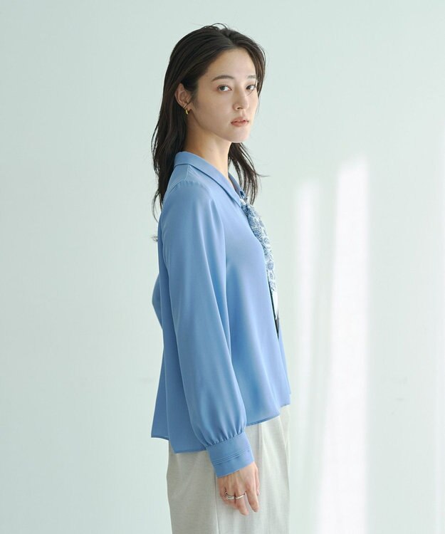 YECCA VECCA スカーフ付きブラウス Blue