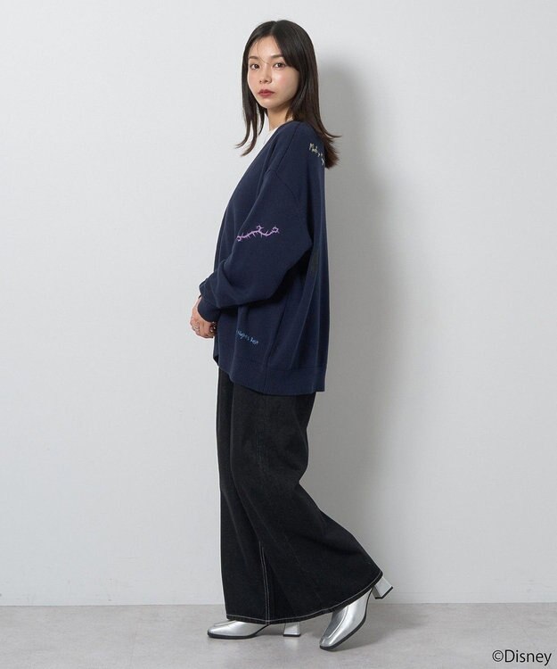 earth music&ecology Ｖｉｌｌａｉｎｓ　マレフィセント／ニットカーディガン Navy