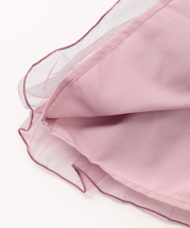 ANY KIDS 表起毛 レースアップ チュニック ピンク