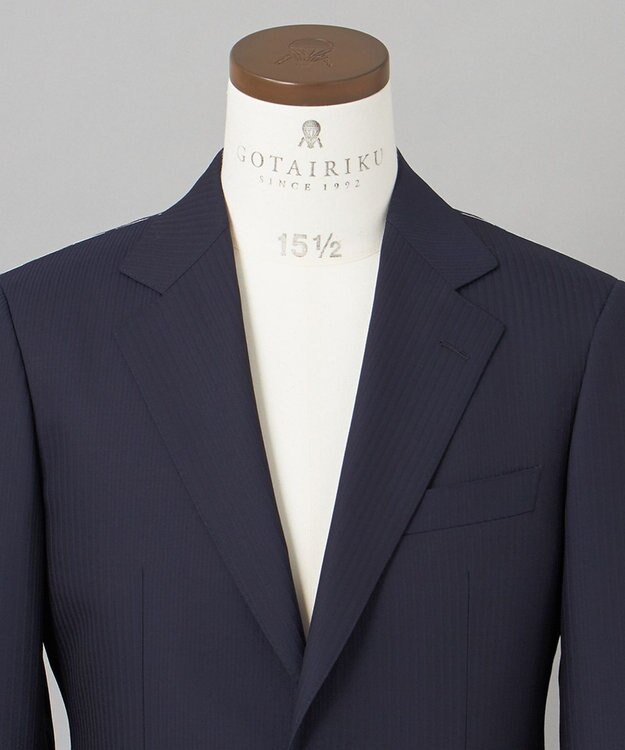 GOTAIRIKU 【御幸毛織】Superio160 ウールカシミヤ スーツ（ネイビーストライプ） ネイビー系8
