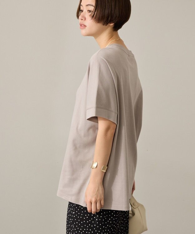 AMERICAN HOLIC 【接触冷感】スムースフレンチスリーブプルオーバー Gray Beige