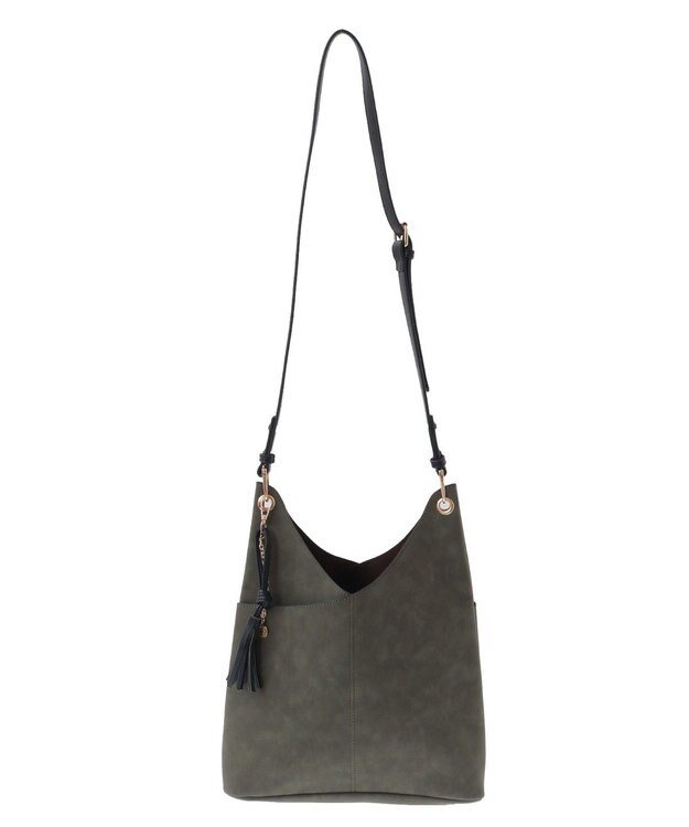 YECCA VECCA チャーム付き2wayショルダーバッグ Brown