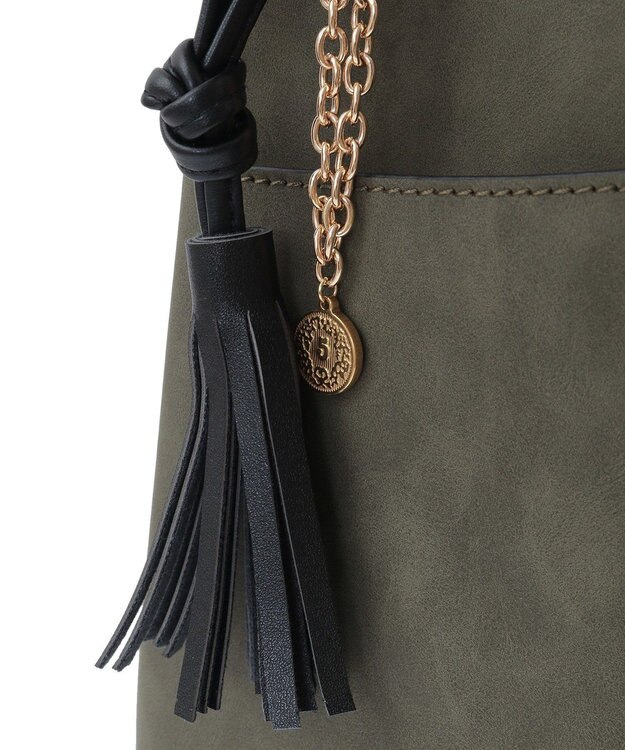 YECCA VECCA チャーム付き2wayショルダーバッグ Brown