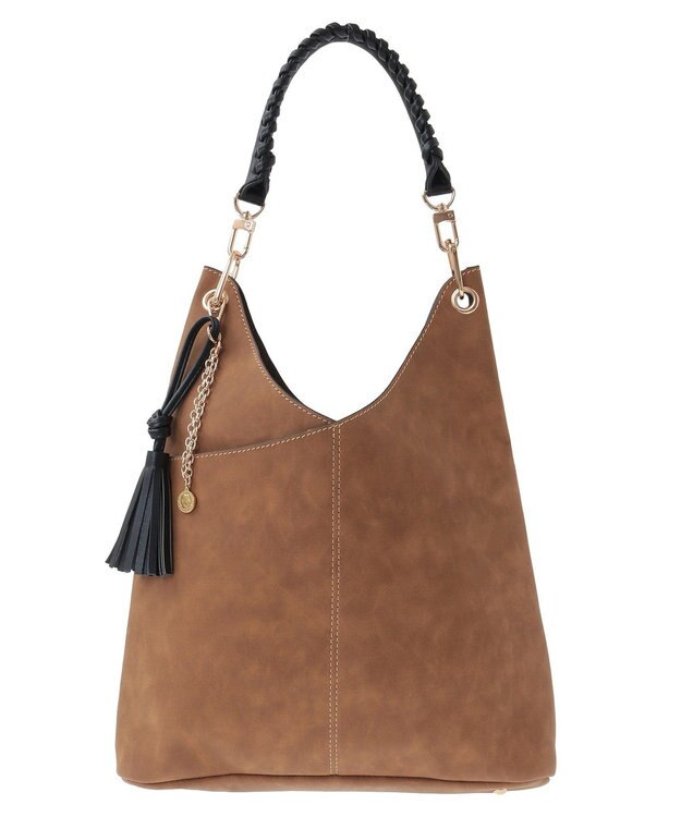 YECCA VECCA チャーム付き2wayショルダーバッグ Brown