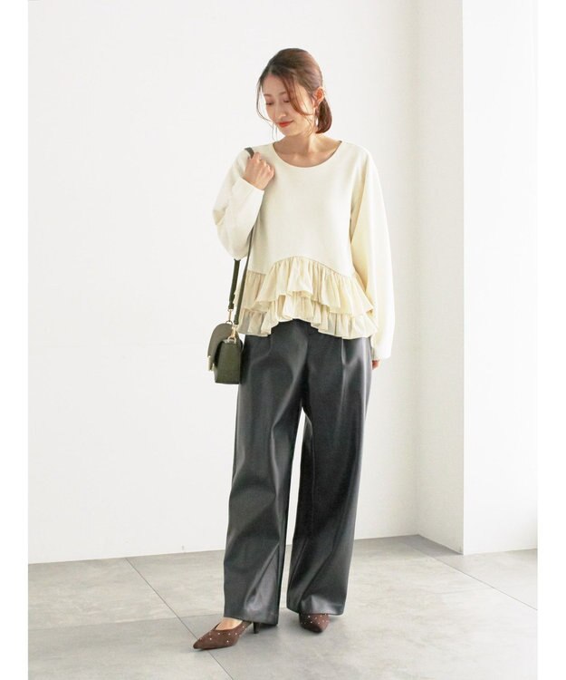 Te chichi ティアードフリルヘムプルオーバー オフホワイト