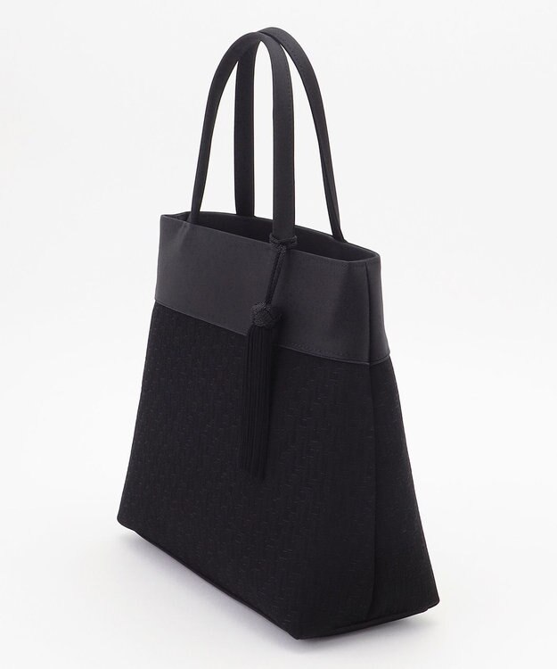 自由区 FORMAL 【日本製】米沢織 あおり式トート ブラック系