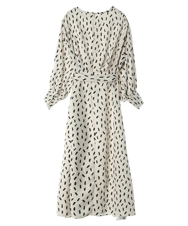 Green Parks armonia．スクエアドットプリントタックワンピース Ivory