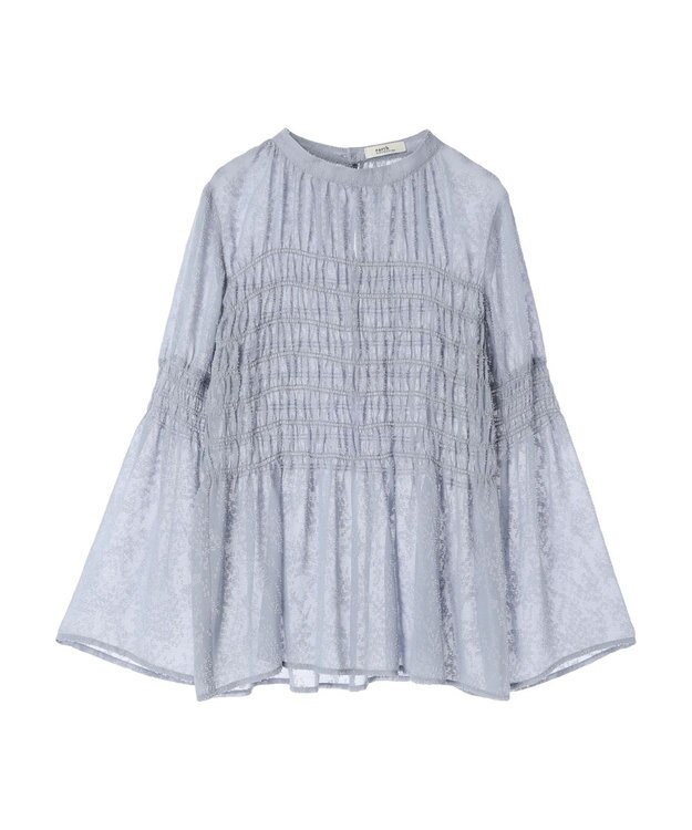 earth music&ecology ジャガードシャーリングプルオーバー Sax