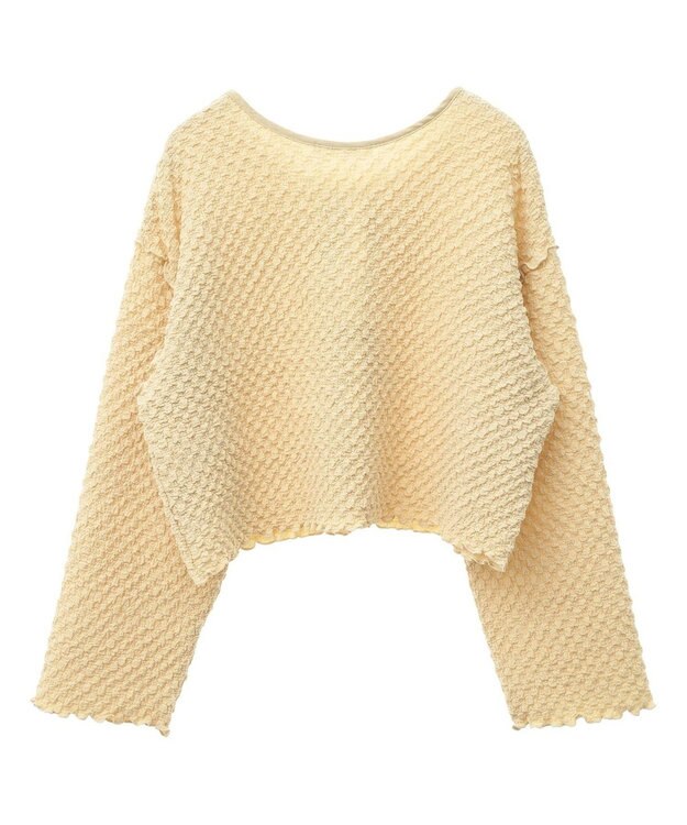 Green Parks ポコポコショート丈カーディガン Lime Green