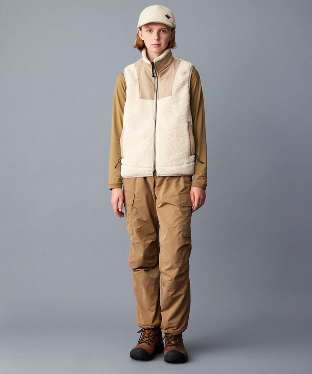 JOSEPH ABBOUD MOUNTAIN 【ECO撥水/起毛裏地】マイクロリップワッシャー カーゴ パンツ ベージュ系