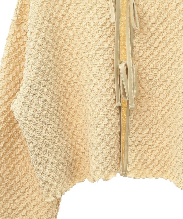 Green Parks ポコポコショート丈カーディガン Lime Green