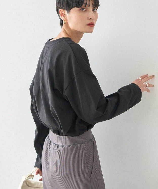 AMERICAN HOLIC 手書き風ロゴロングTシャツ Black