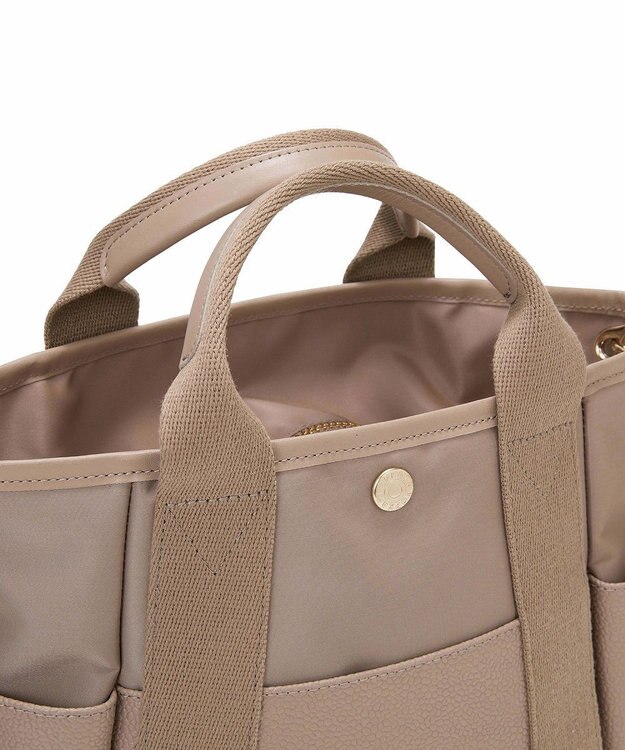 TOPKAPI 【Breath TOPKAPI】【TOPKAPI × 藤本美貴さんコラボ】スコッチグレイン 6ポケット 2way トートバッグ M/マザーズバッグ/撥水 ミルクティ