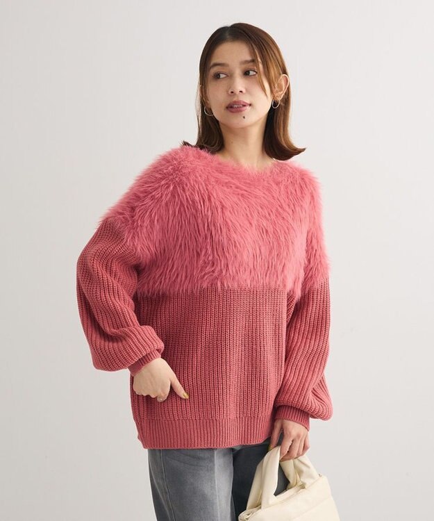 Green Parks ・Ｐｅｔｉｔ　Ｆｌｅｕｒ　シャギーキリカエニット Pink