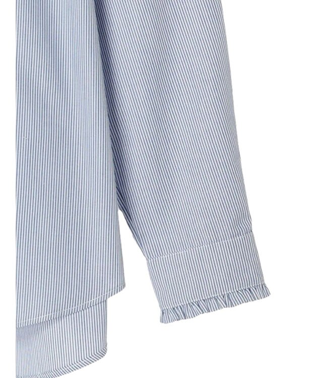 earth music&ecology スタンドフリルシャツ Stripe
