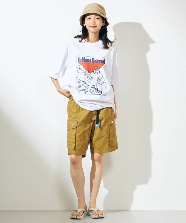 SHARE PARK MENS 【UNISEX】UVカット アートコラボTシャツ〈HIKING〉 ホワイト
