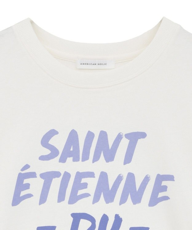 AMERICAN HOLIC 手書き風ロゴロングTシャツ Off White