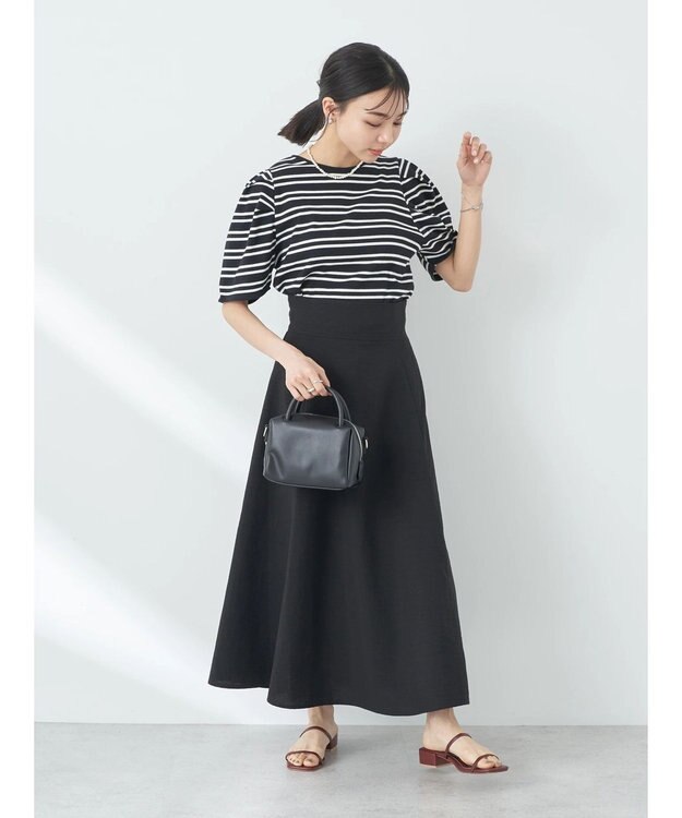 earth music&ecology パワーショルダーリブプルオーバー Border