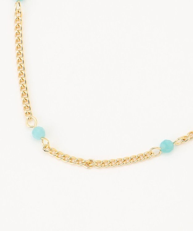 自由区 【カタログ掲載】ストーンミックスフリンジ2WAY ネックレス ゴールド系