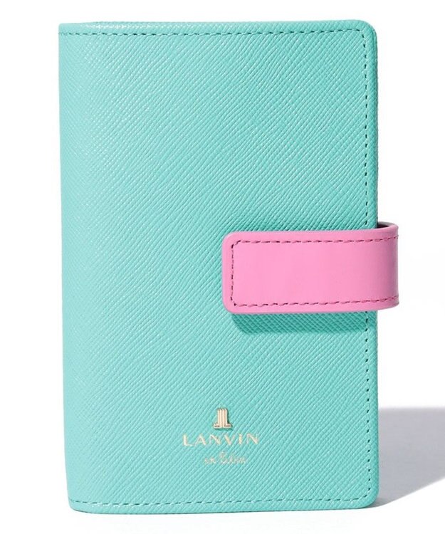 LANVIN en Bleu リュクサンブールカラー カードケース エメラルドグリーン