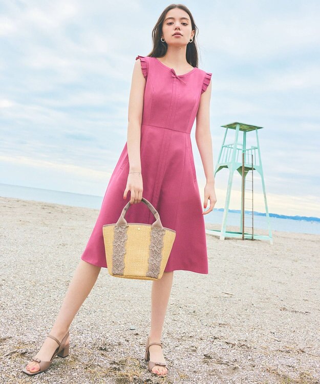 TOCCA 【大人百花掲載】TINY RIBBON SANDALS サンダル ベージュ系