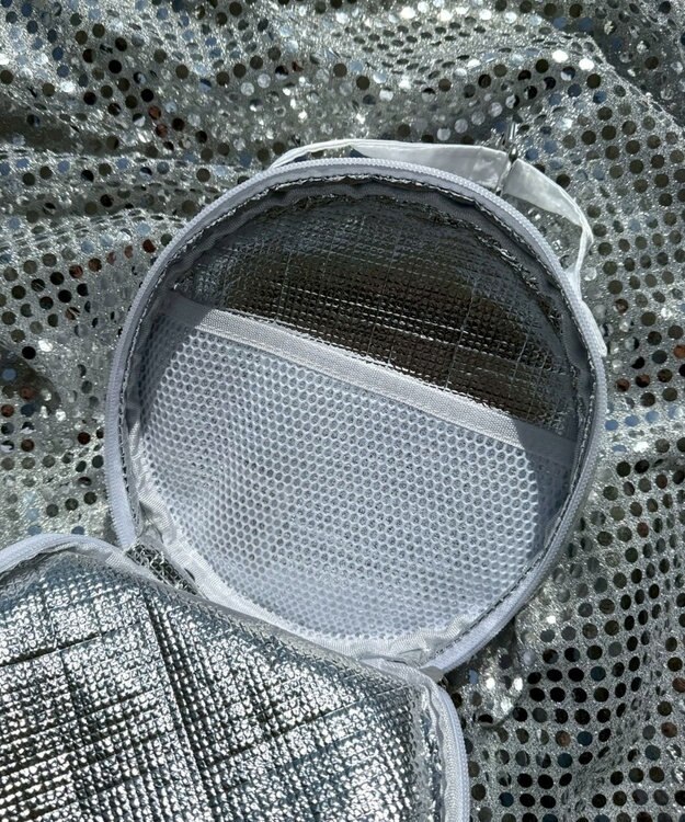 WEGO クリアラメサークルポーチ ホワイト