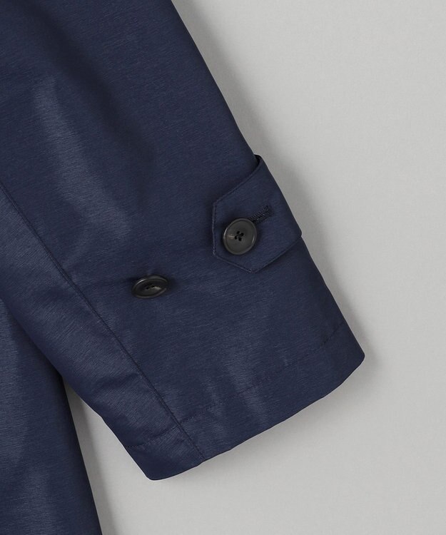 GOTAIRIKU ダウンライナー装着可【半裏仕様】メランジシャンブレー ステンカラースプリングコート ダルブルー系