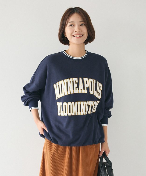CRAFT STANDARD BOUTIQUE 【ユニセックス】裏毛プリントスウェット Navy
