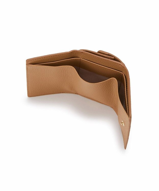 TOPKAPI 【TOPKAPI】gemdrops ジェムドロップ ミニエンボスレザー 天然石 三つ折り 財布 キャメル