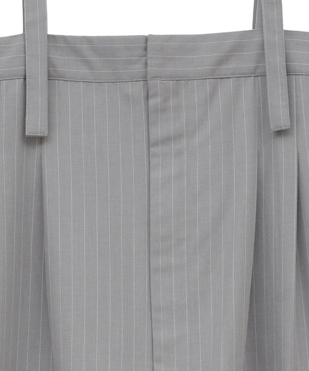 Green Parks ピンストライプベアトップジャンスカ Gray