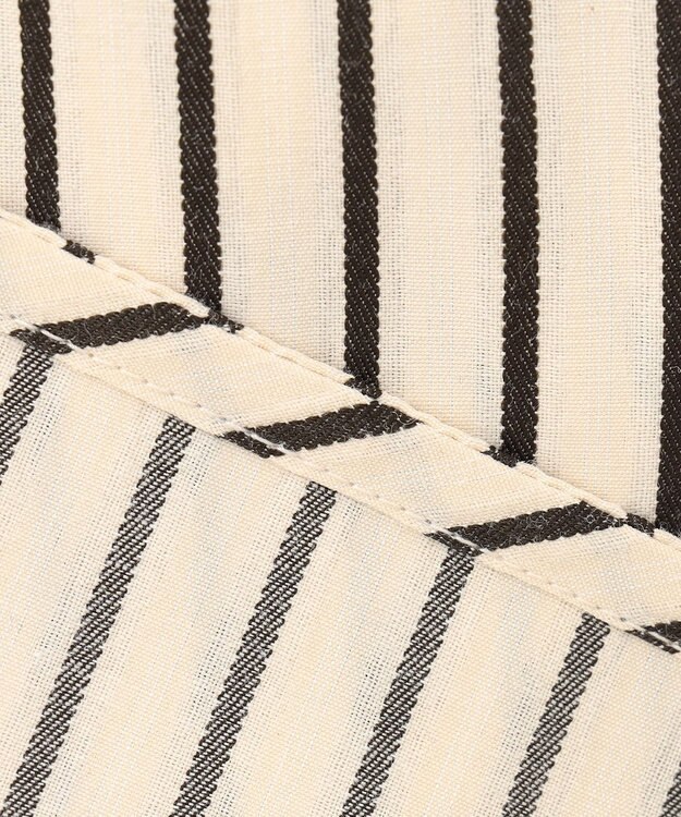 J.PRESS YORK STREET 【WOMEN】コットンタイプライター バックドレープブラウス ブラック系1