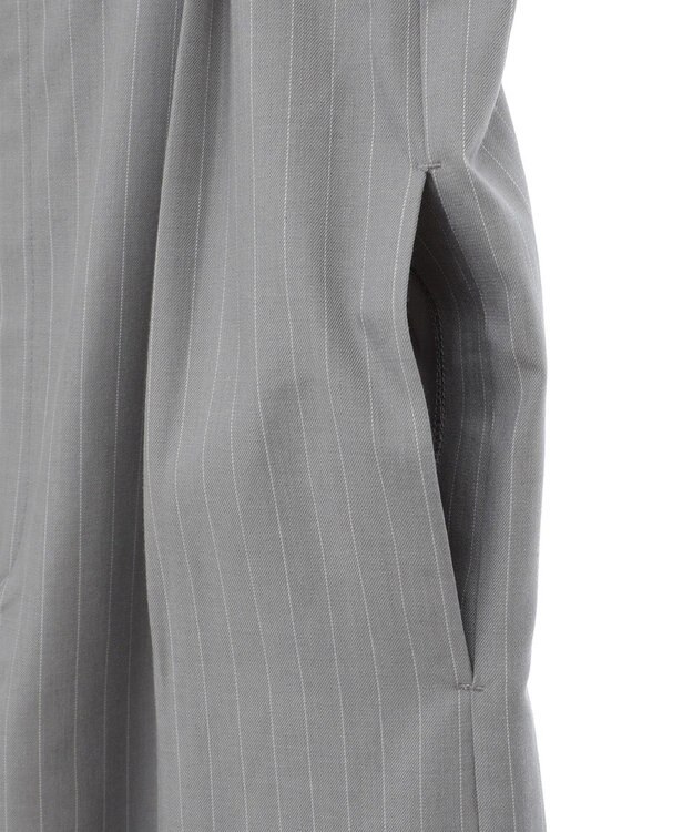 Green Parks ピンストライプベアトップジャンスカ Gray